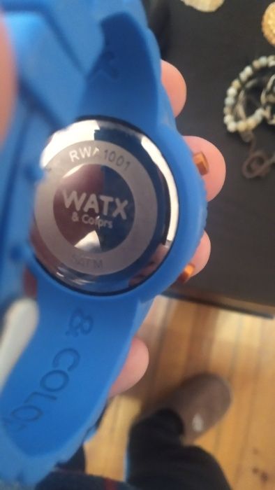 Relógio Watx&Colors Laranja e azul