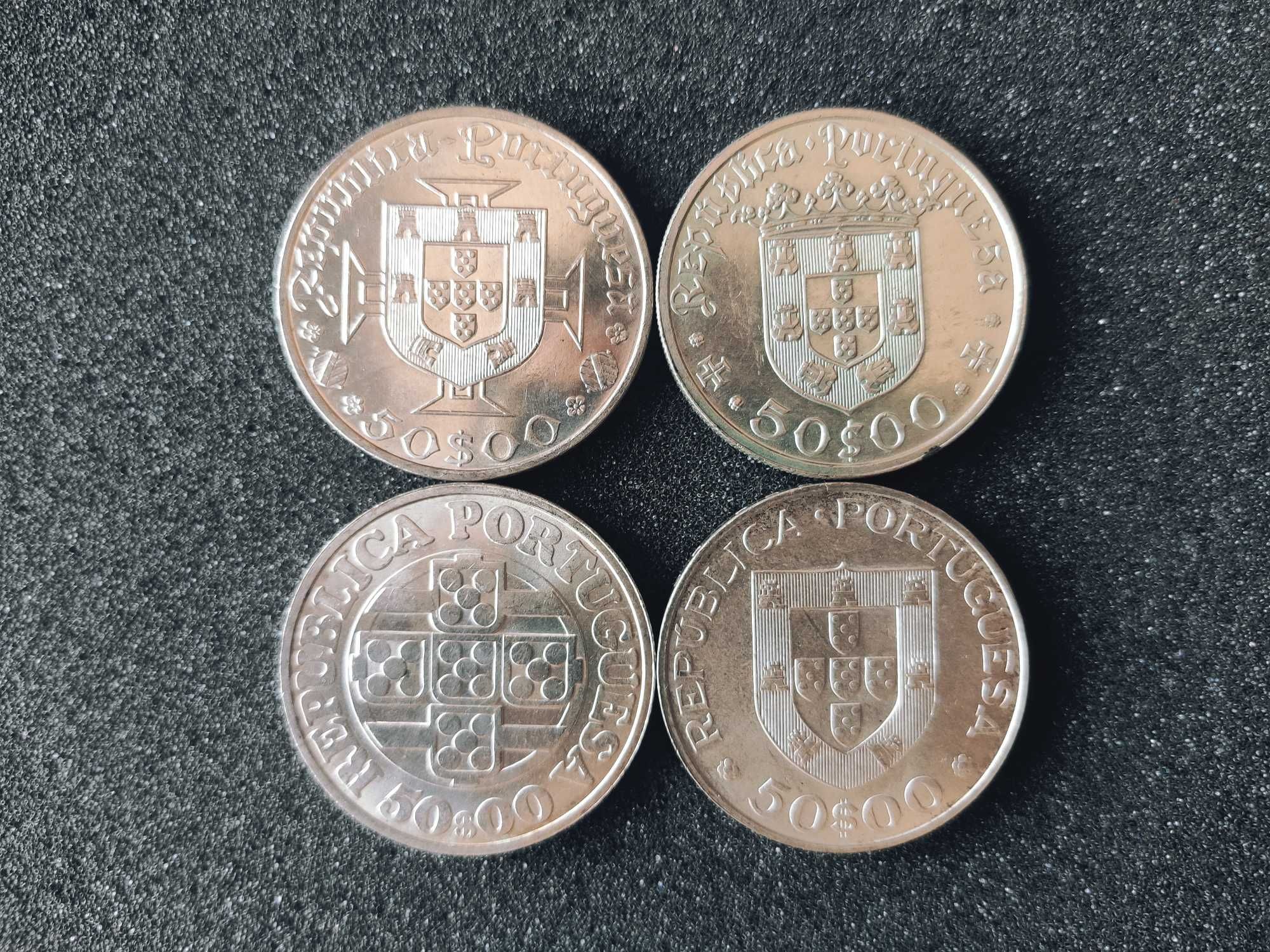 4 Moedas Comemorativas 50$ ESCUDOS