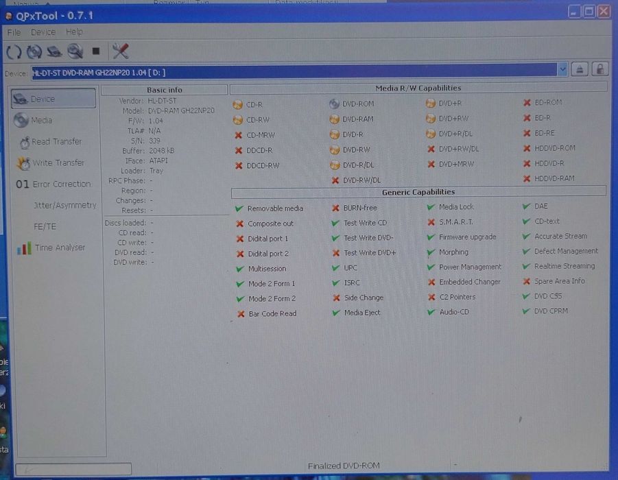 PC Nagrywarka DVD LG GH22NP20 ATAPI