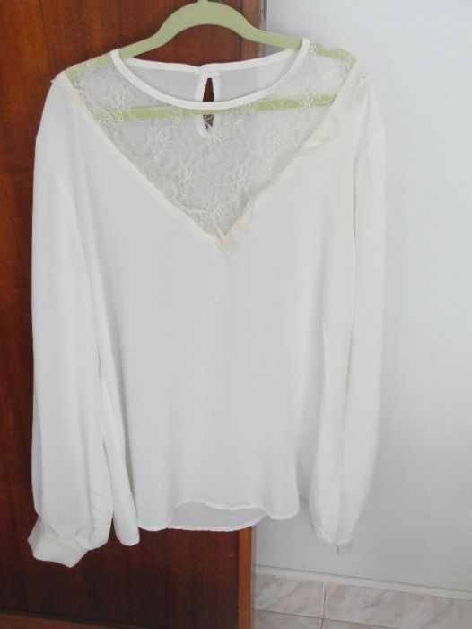 Blusa de Seda Bege