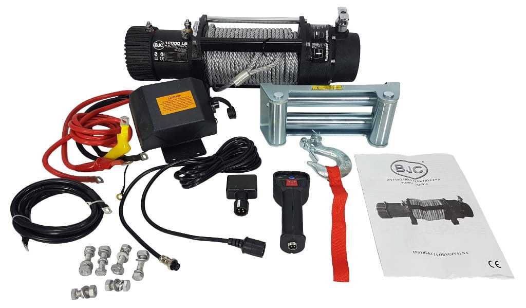 BJC Wyciągarka Winch Do Lawety 12v Stal 12000lbs 28m M80811