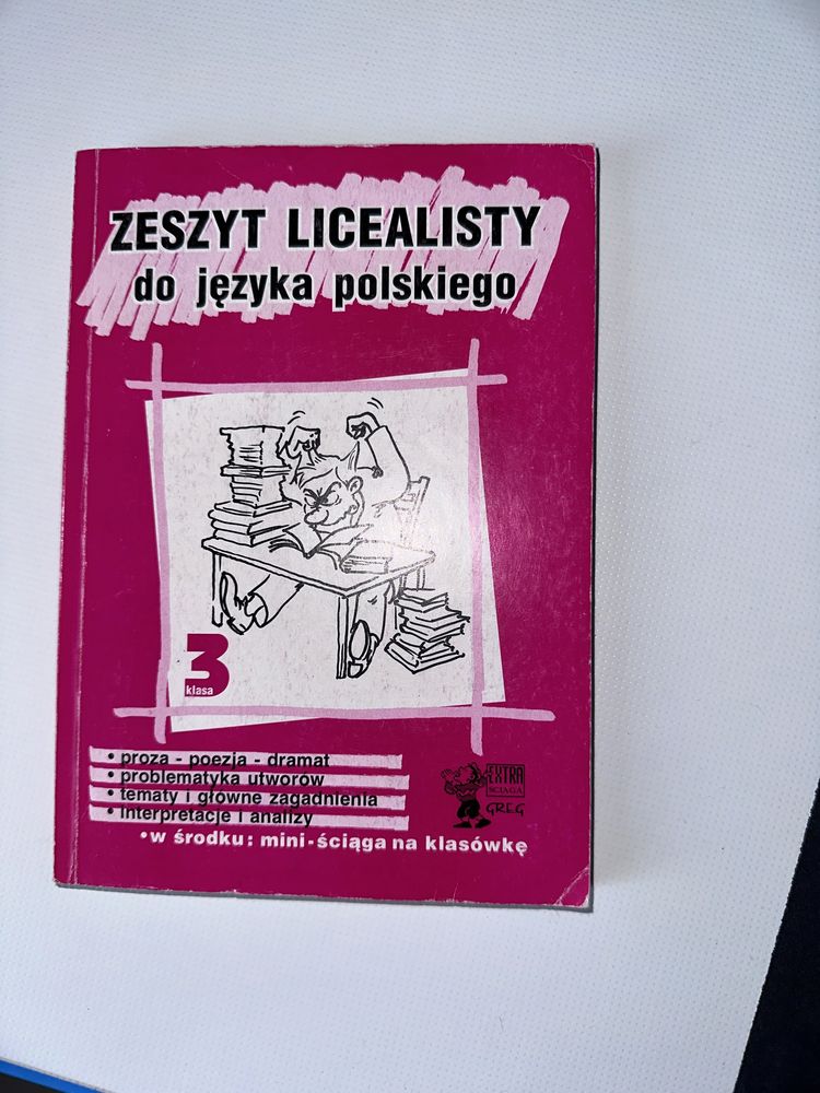 Zeszyt licealisty do jezyka polskiego