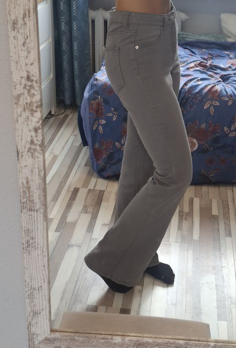Jeansy H&M szare dzwony
