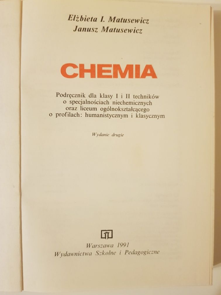 Chemia E.I.Matusewicz, J.Matusewicz