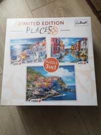 Puzzle Trefl Miejsca 2x500 el, 1x1 000 el.