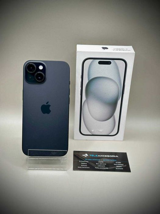 IPHONE 15|256GB |JAK NOWY| Bateria 100% |Black | Teleakcesoria |AUCHAN