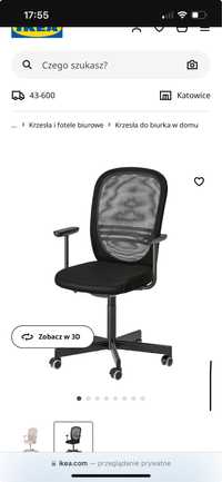 Krzeslo biurowe z podlokietnikami czarne