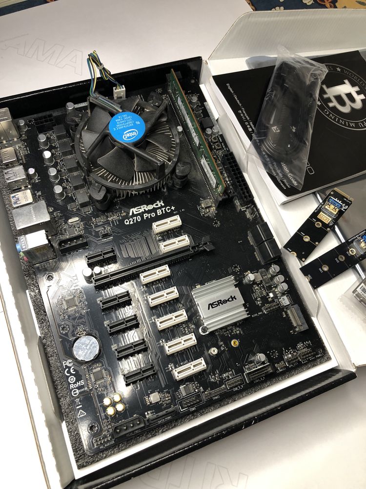 Материнська плат asrock bro btc+ q270 pro
