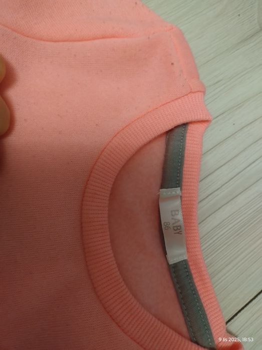 Zestaw na 74, spodnie ocieplane i bluza z meszkiem + body