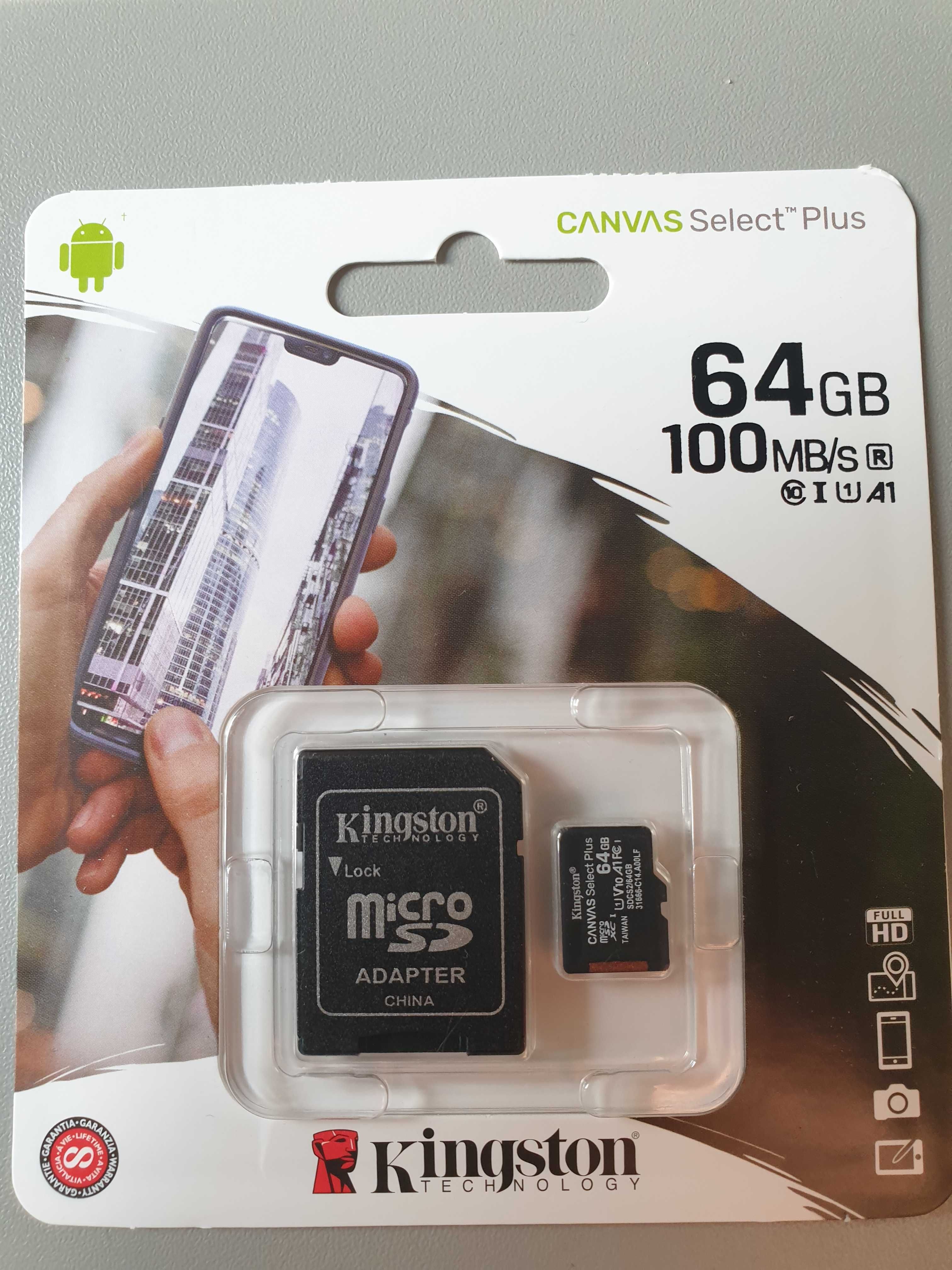 Karta SD/microSD Kingston 64GB  100 MB/s