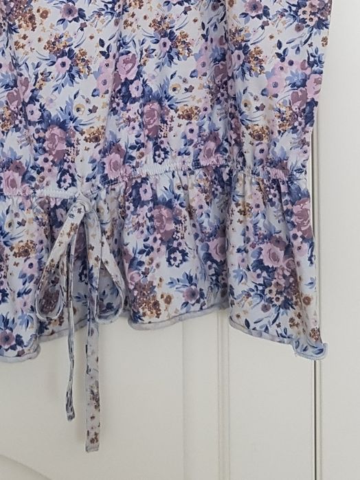 George róże różyczki kwiaty kwiatki bluzka boho XXXL 46 18 bawełna