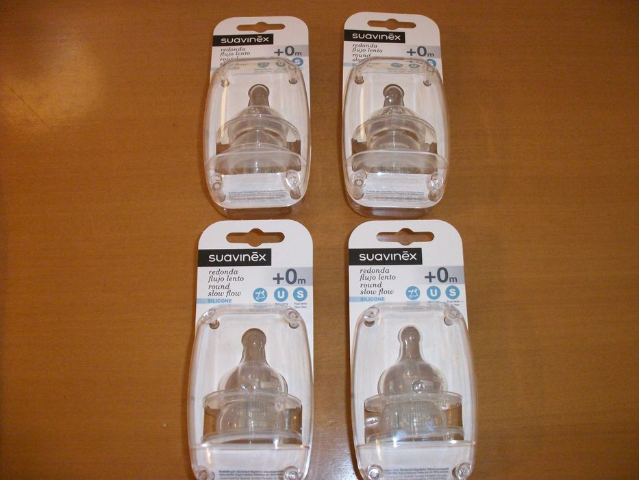 6 Tetinas redondas em silicone Suavinex NOVAS