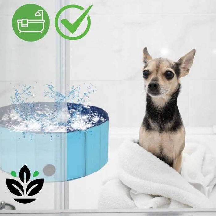 BASEN DLA PSA ZWIERZĄT ogrodowy składany kojec kąpieli 80x30 cm