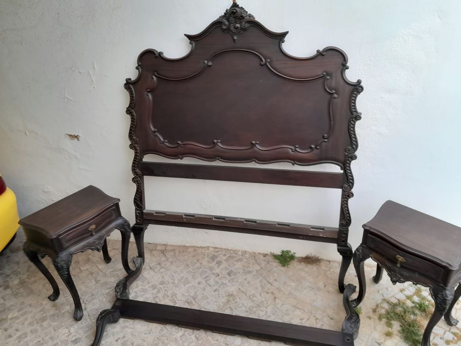 CAMA Casal e 2 MESAS cabeceira estilo D. JOSÉ