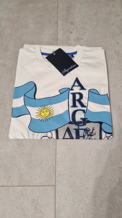 Nowa! Sportowa, bawełniana koszulka męska Argentina r. M