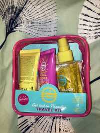 Summer travel kit kosmetyczka balsam, żel pod prysznic, mgiełka