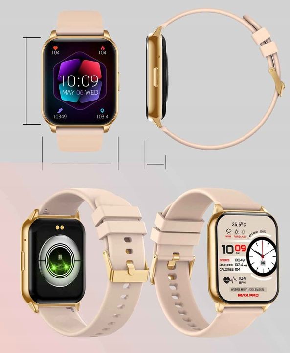 Smartwatch Zegarek Damski Polskie Menu Rozmowy Ciśnienie Puls Sport Zd