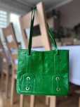 VINTAGE•zielona torebka shopper (na ramię)