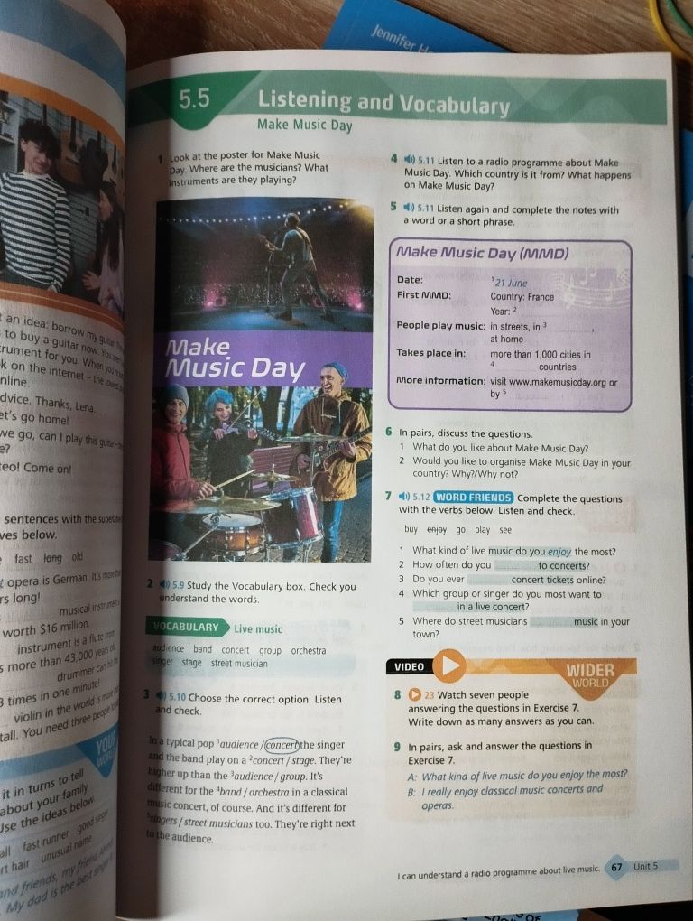 Wider world 1 students book workbook