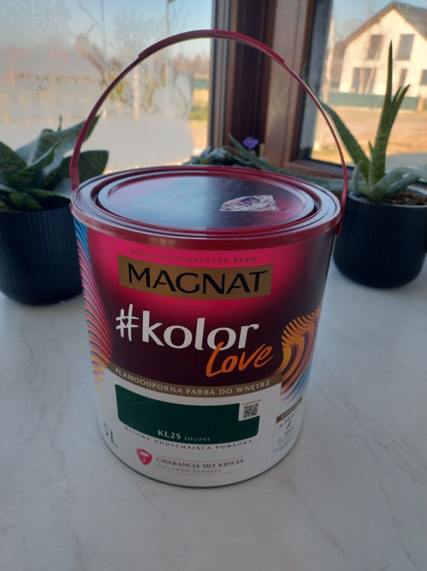 Farba magnat kolorlove butelkowa zieleń loft 5l nowa