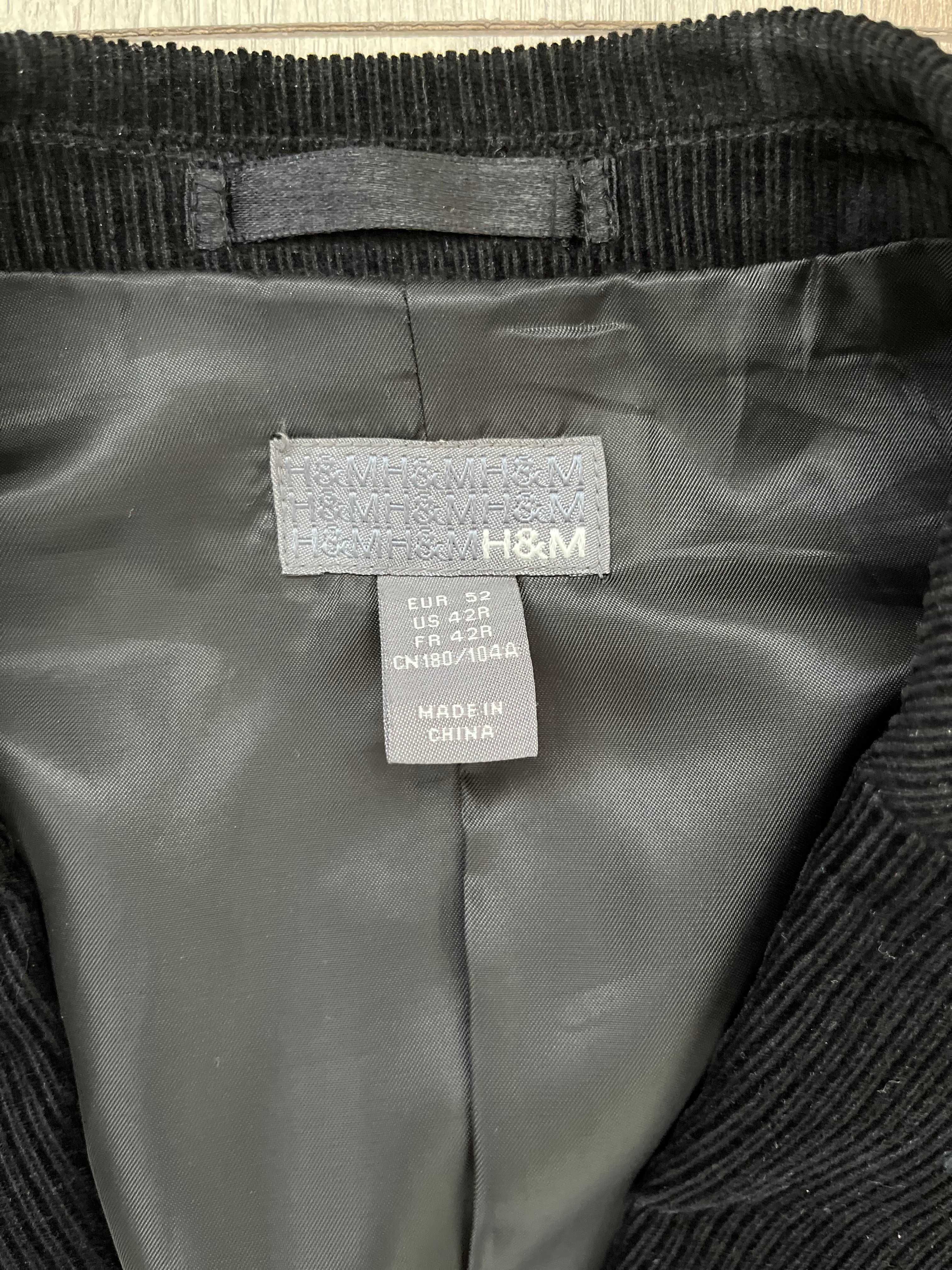 Marynarka męska H&M czarny sztruks