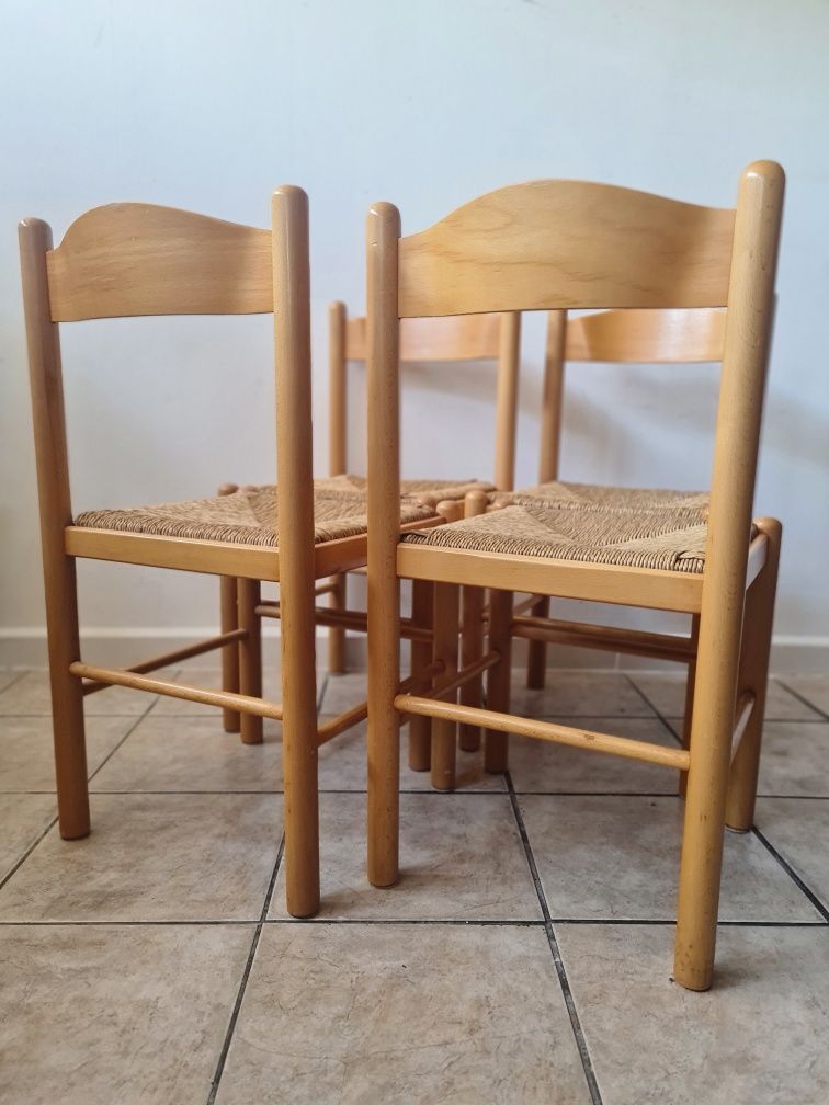 Drewniane krzesła do jadalni RUSH ,belgijskiej marki Hilma,mid-century