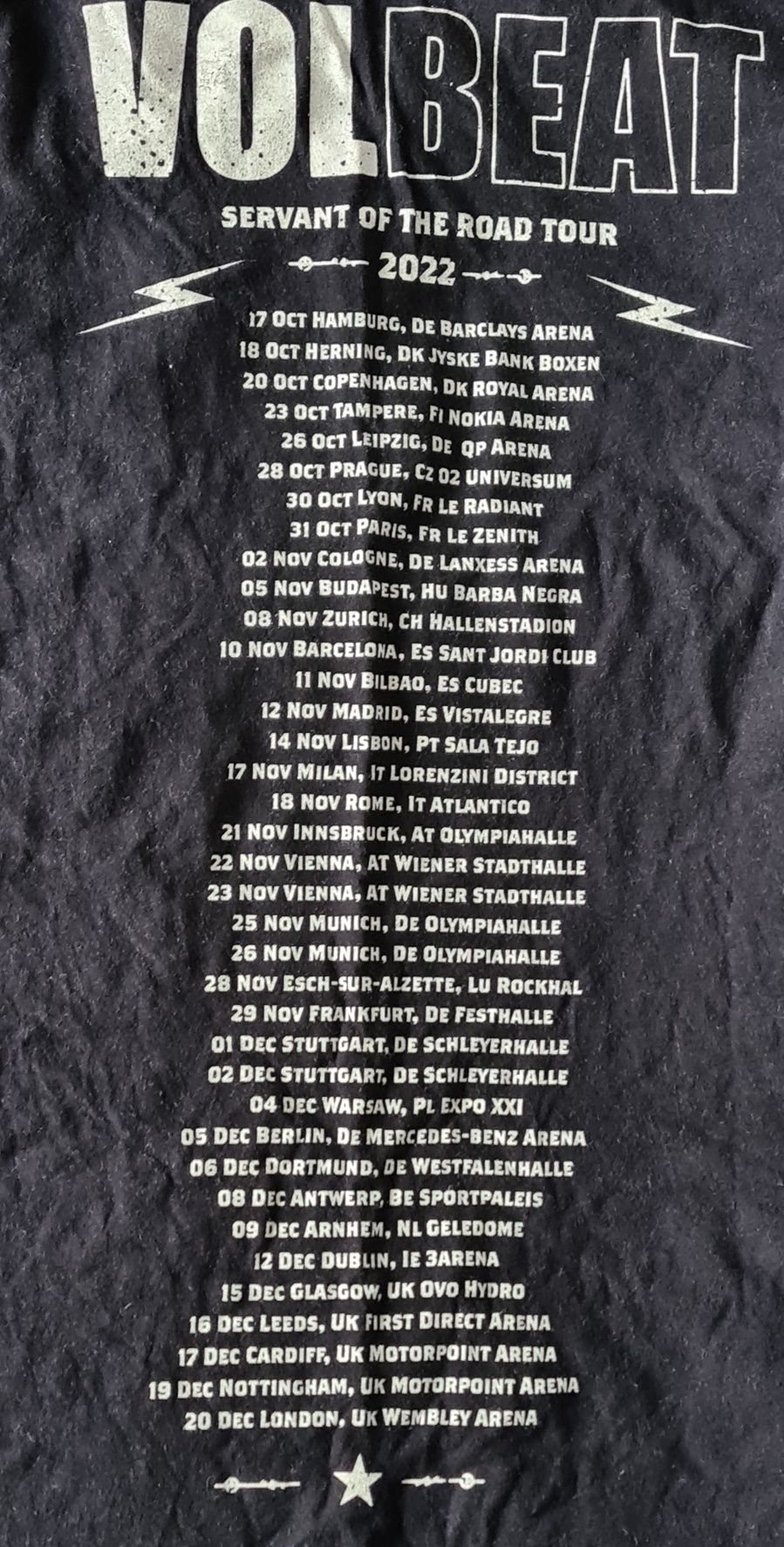 VOLBEAT Tour 2022 koszulka XL nowa