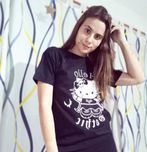 TShirt Hello Kitty Gothic Unisex Algodão