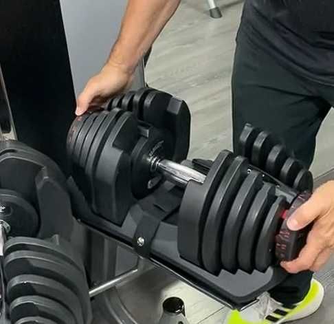 гантели до 40 кг регулируемые 17 уровней с платформой гантеля гантель