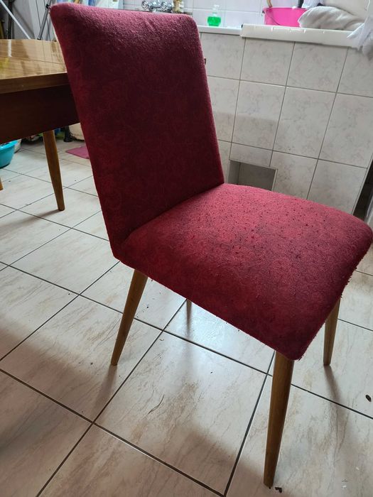 PRL Stół z Fotelami Oryginalny