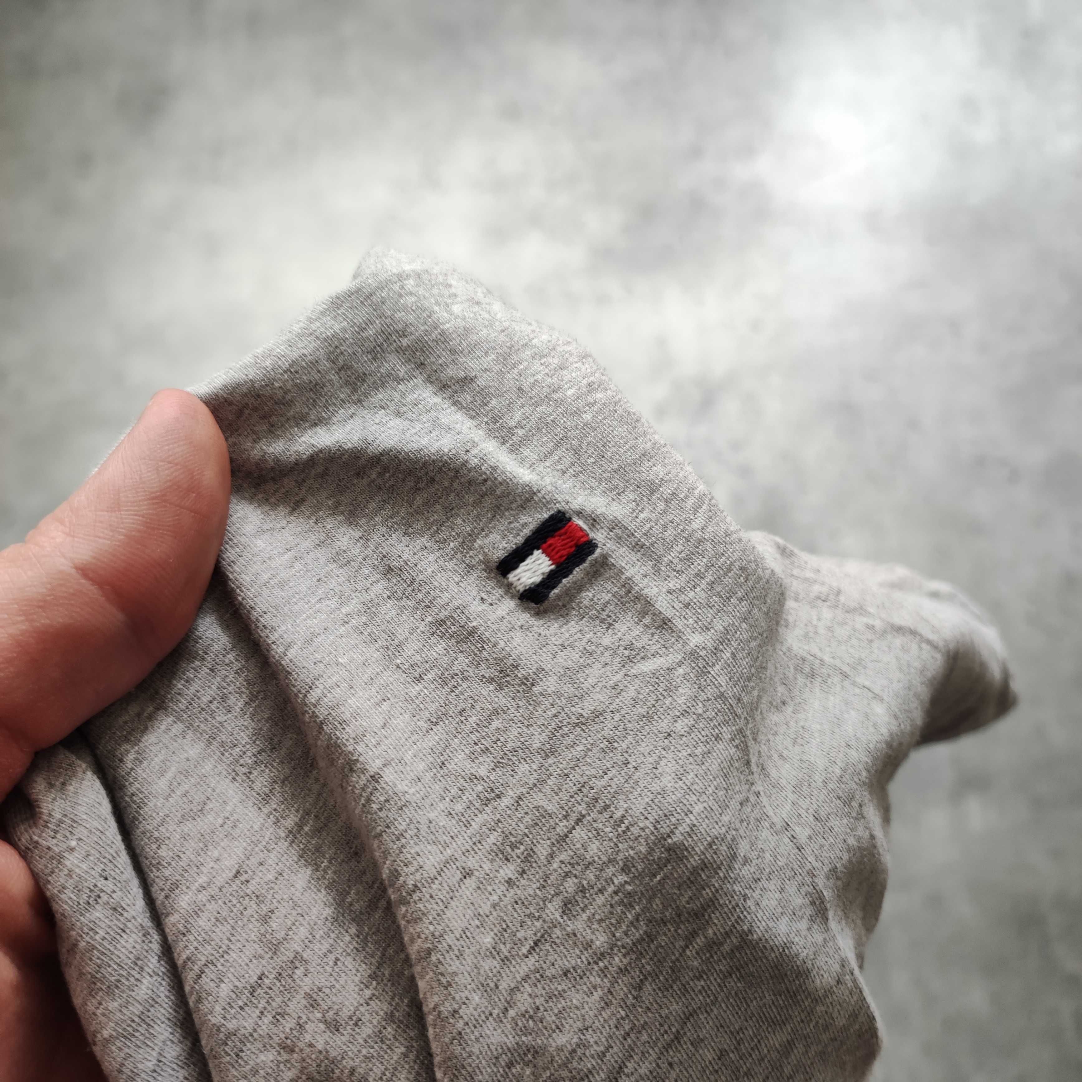 MĘSKA Koszulka Bawełna PREMIUM Logo Kołnierzyk Tommy Hilfiger Casual