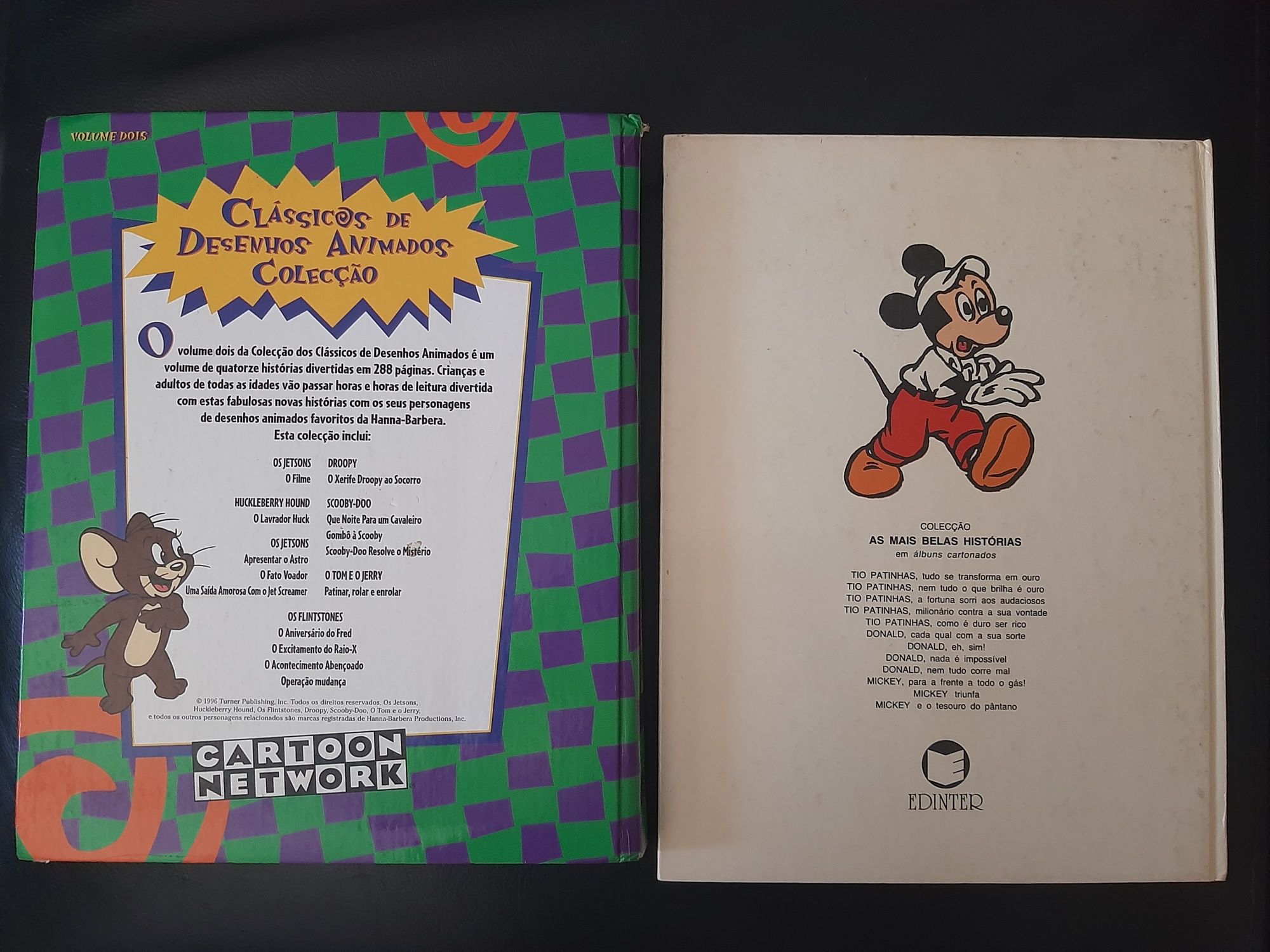 Livro cartoon network desenhos animados droopy jetsons Mickey Disney