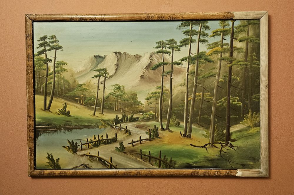 Obraz olejny na desce.