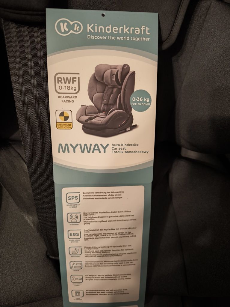 Fotelik samochodowy Kinderkraft MYWAY 0-36kg