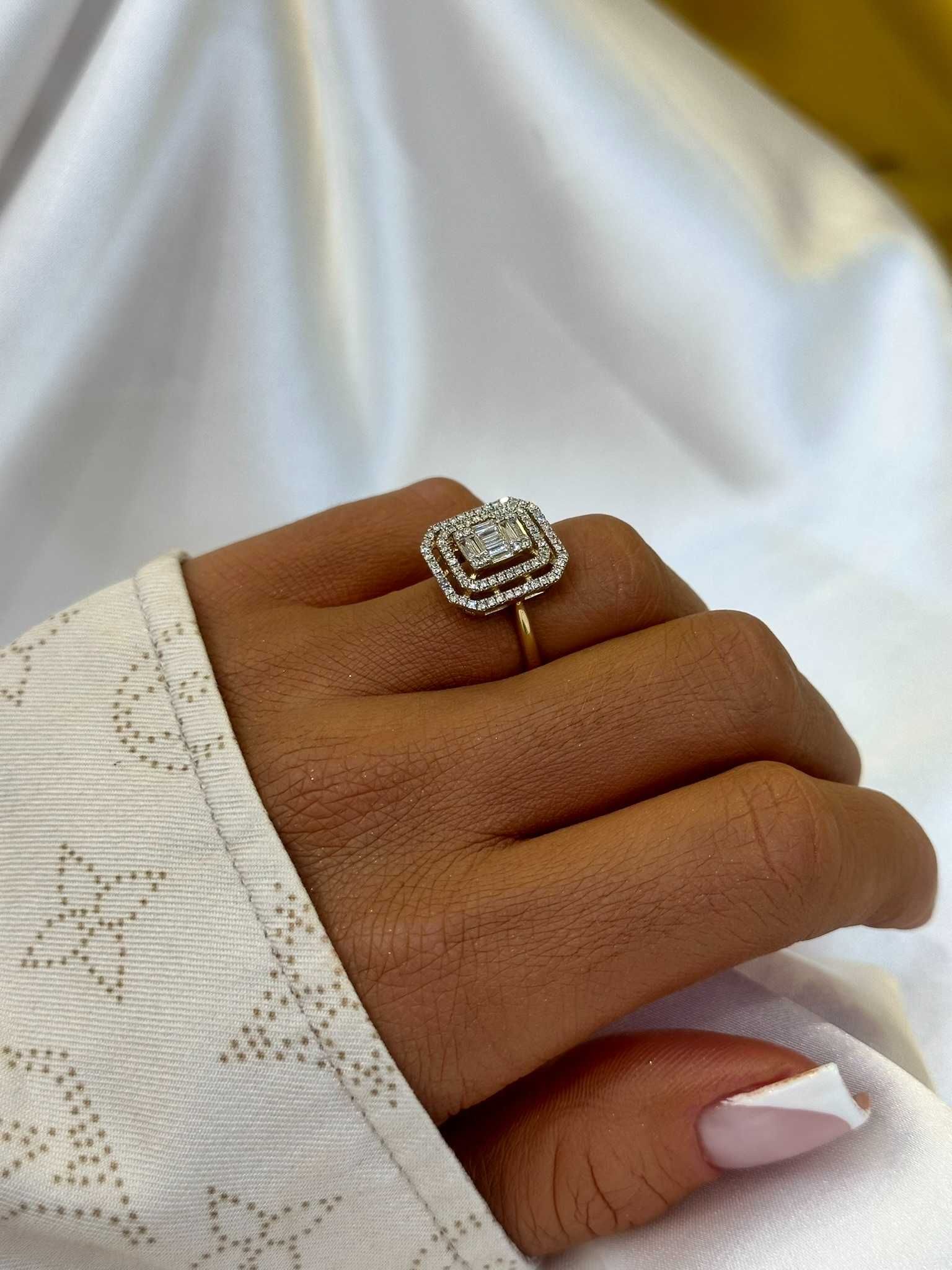 Pierścionek z diamentami naturalnymi 0.41ct