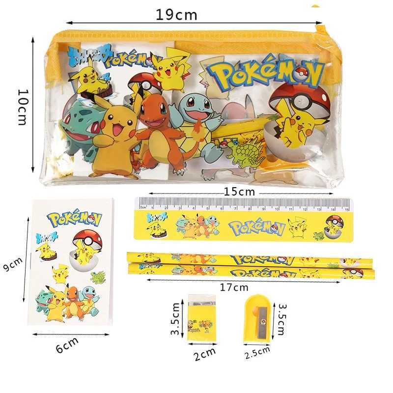 Conjunto estojo Pokémon Pikachu - nunca usado