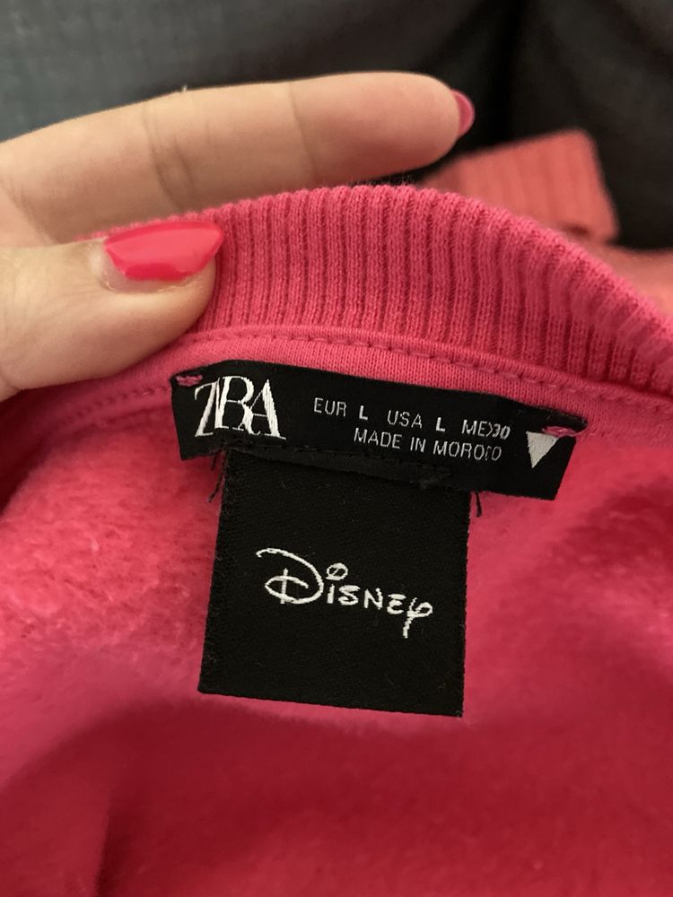 Różowa bluza Zara Myszka Minnie rozmiar L