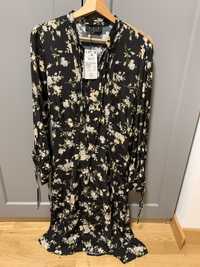 Nowa sukienka MOHITO rozmiar S 36 czarna w kwiaty