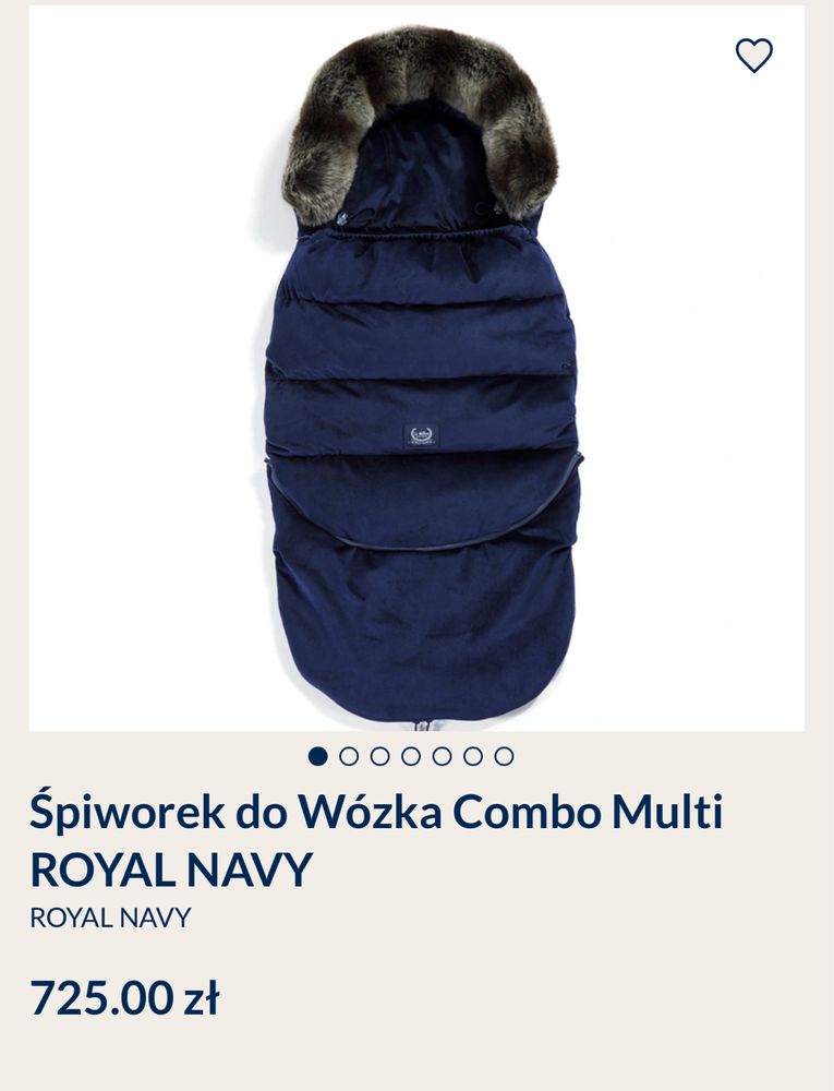 Śpiworek do wózka La Millou Combo multi Royal Navy + mufka do kompletu