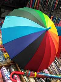 Зонтик радуга,трость полуавтомат детский 7-11 лет
