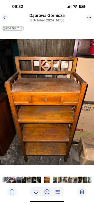 Etażerka, pełne drzewo z lat przedwojenych