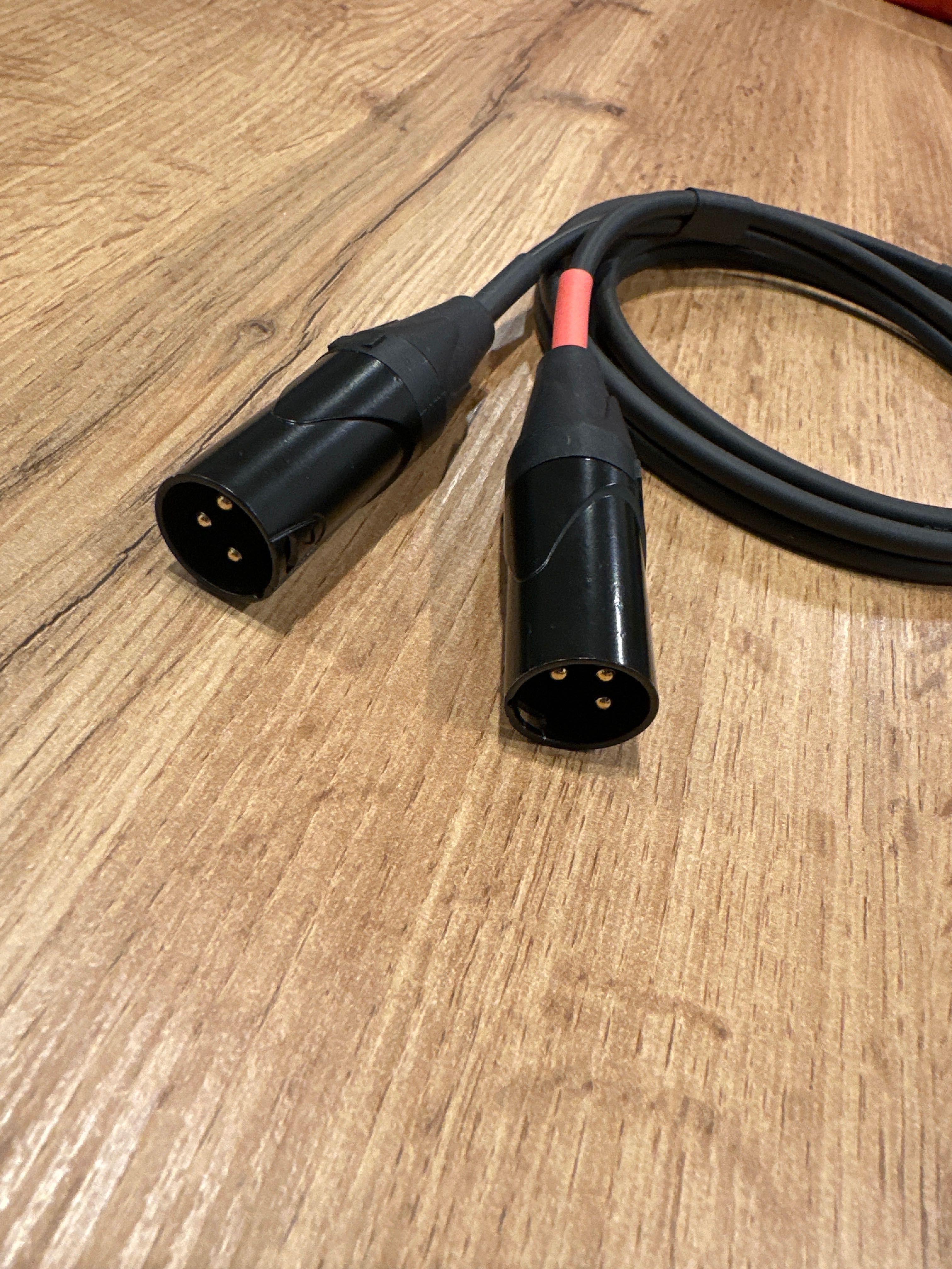 Kabel Chinch - XLR x2  , jeden metr dwie sztuki