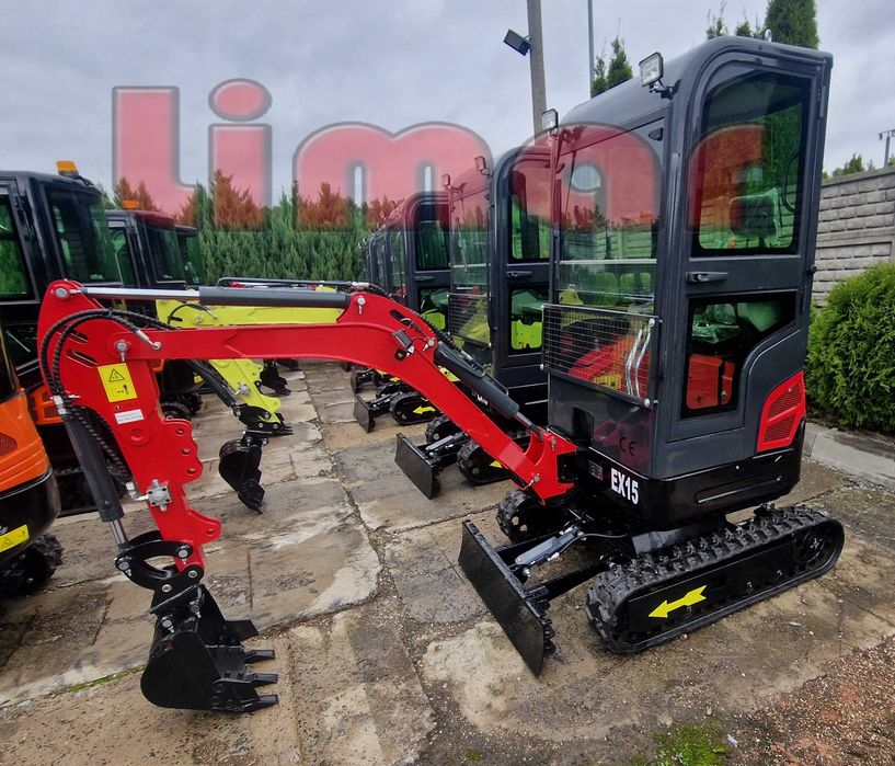 Nowe Minikoparki 1.5 tony ,silnik yanmar ,kubota ,laidong, full opcja