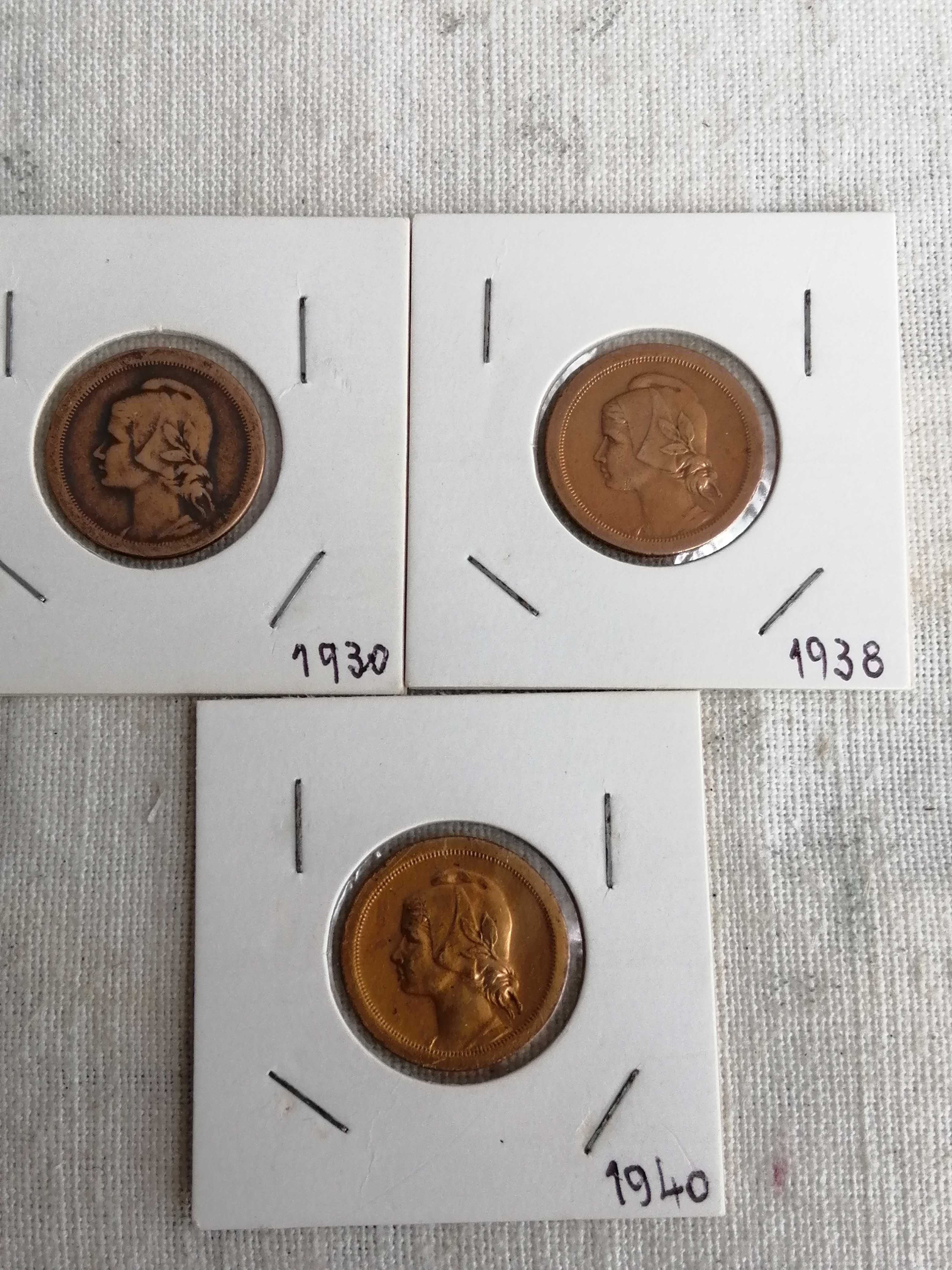 Colecção completa de moedas de 10 centavos de 1924 a 1940