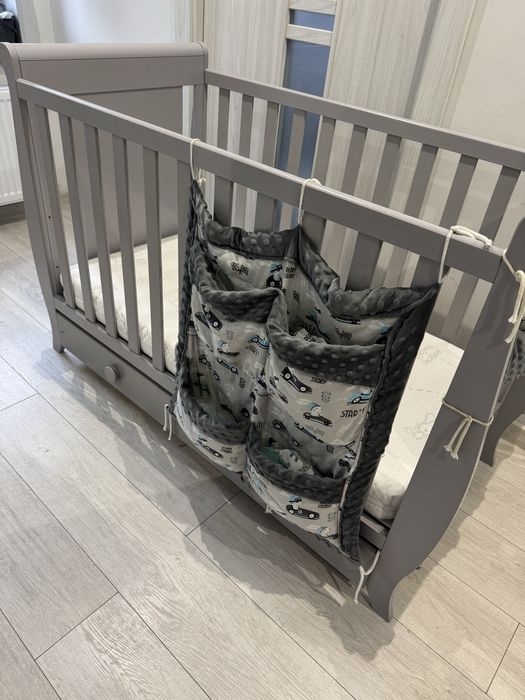 Łóżeczko dziecięce 120x60 drewniane z szufladą