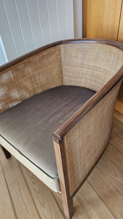 Poltrona em madeira e verga