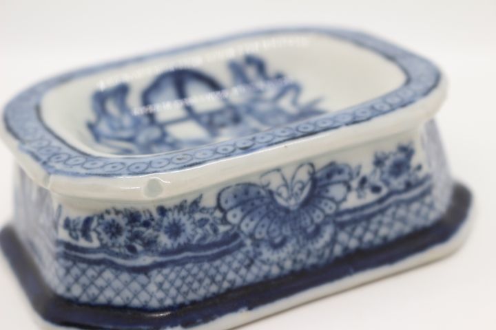 Saleiro Porcelana Chinesa " China Azul " com Brasão XX