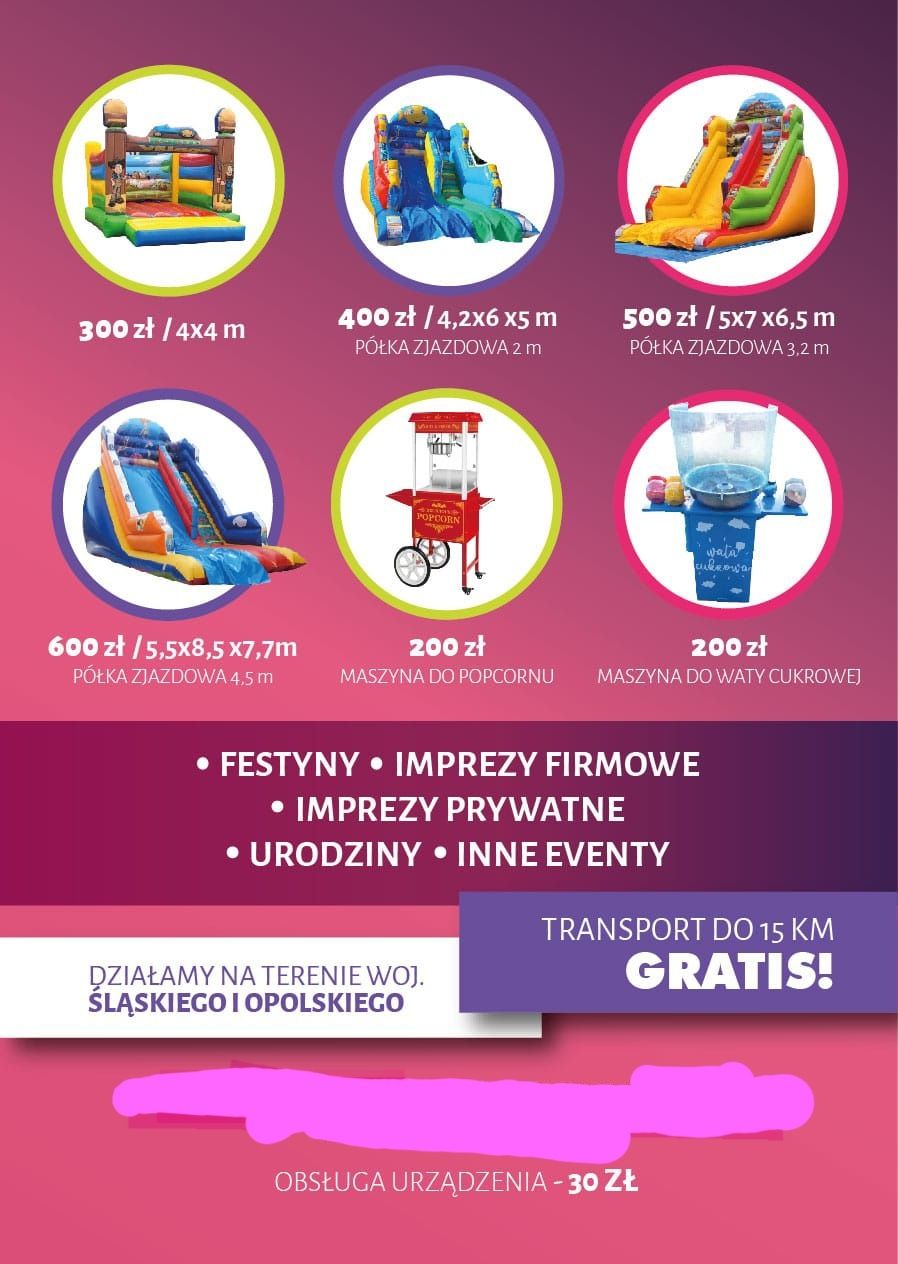 Dmuchaniec wynajem dmuchańce dmuchany zamek festyn event wata cukrowa