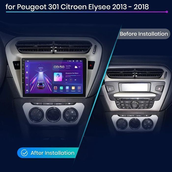 Radio Android 2DIN do Peugeot 301/Citroën C-Elysée V1.C 1GB 32GB