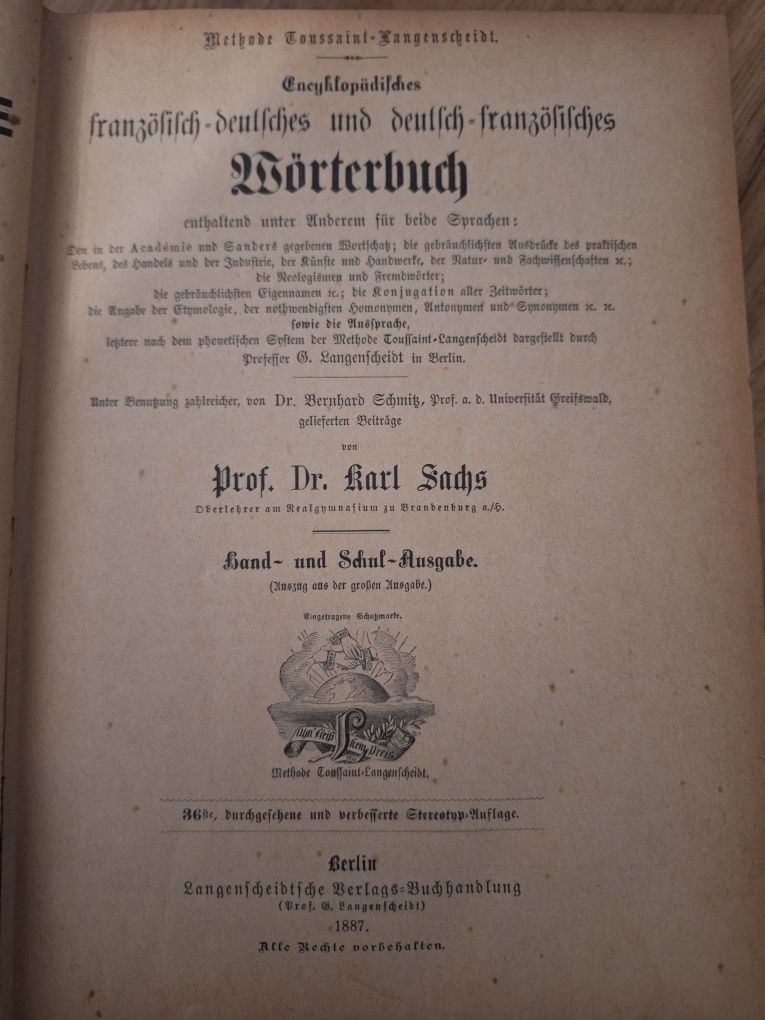 Słownik niemiecko-francuski 1887